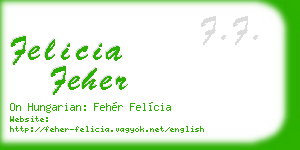 felicia feher business card