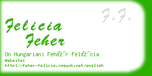 felicia feher business card